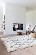 Длинноворсовый шерстяной ковер в стиле Модерн в гостиную RHAPSODY 2513 104