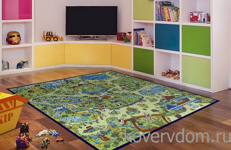 Детский развивающий ковер PTT Sorona Веселый Зоопарк 