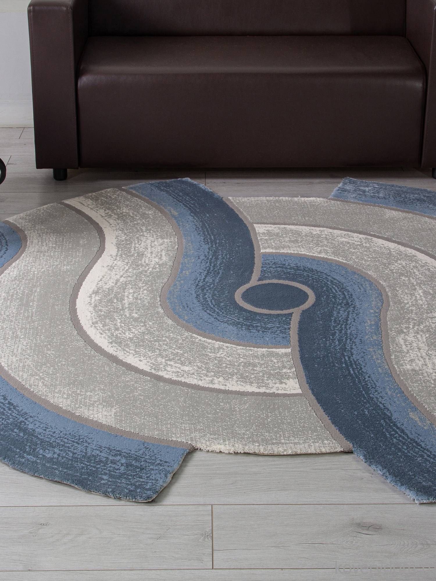 Ковер SAFIR 00836T GREY / BLUE Круг