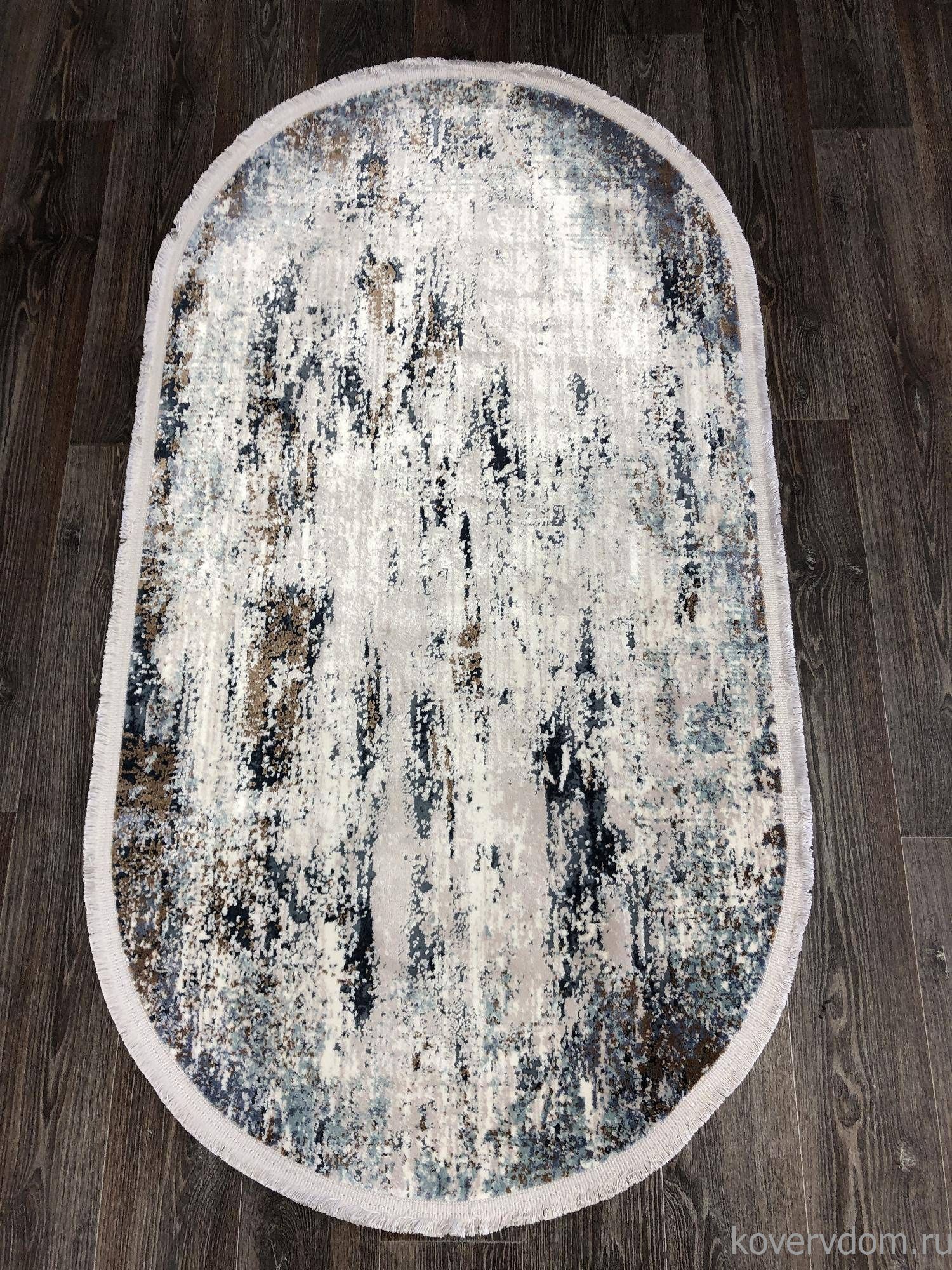 Ковер DOKU 9347H BLUE / CREAM Овал
