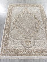 Пушистый круглый ковер MOSSO 27226A BEIGE / BEIGE