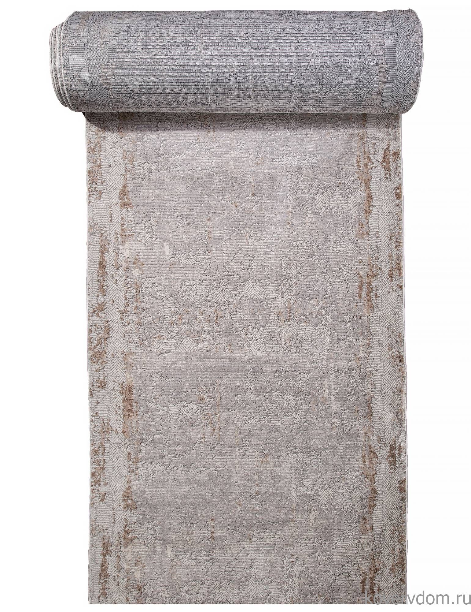 Ковровая Дорожка ALANYA 22400A WHITE / GREY SHR Ковровая Дорожка ALANYA 22400A WHITE / GREY SHR