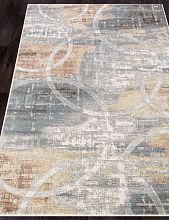 Пушистый ковер МАТРИКС 89876 6220 V Серый / Бежевый