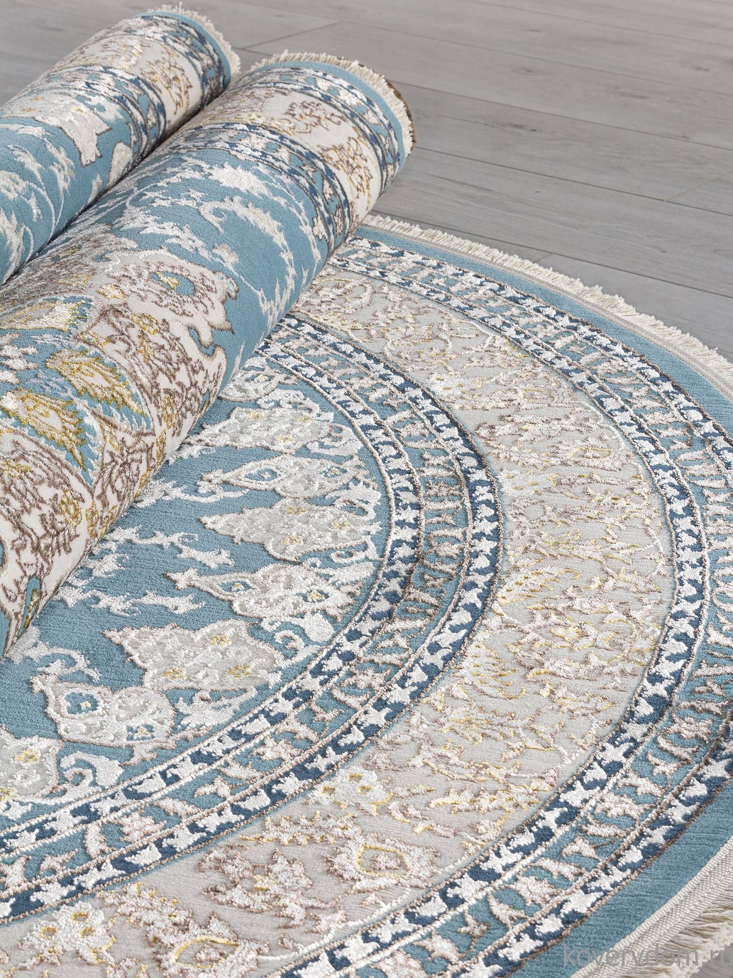 Ковер DELINA M108A BLUE / CREAM Овал