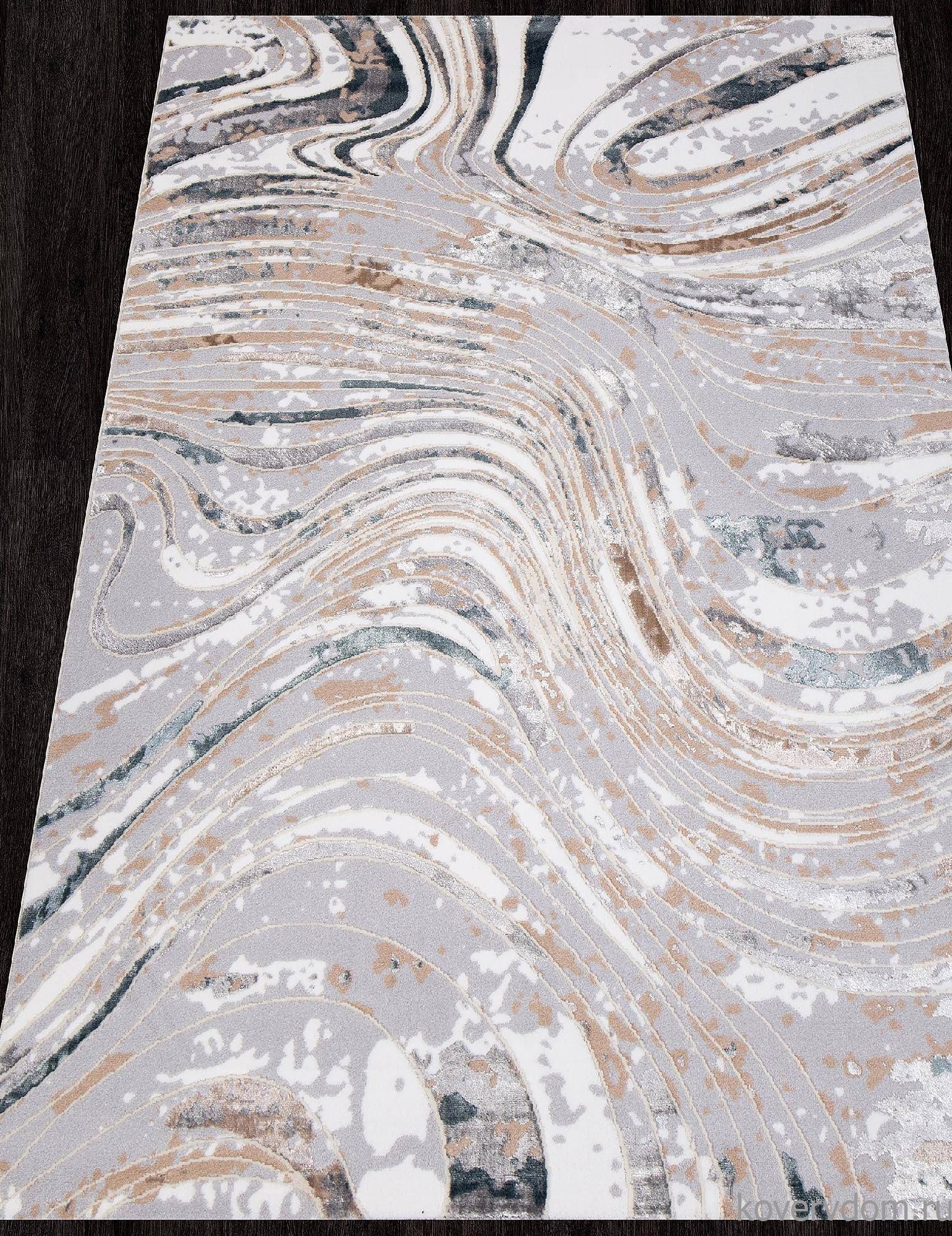 Ковер PERU C070A D.GREY SHIRINK / BLUE FDY