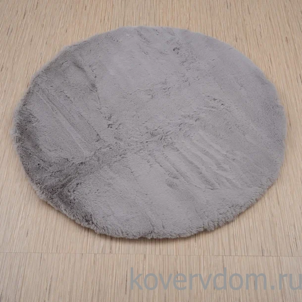 Ковер из искусственного меха Krolik 1000A T9082_GREY круг
